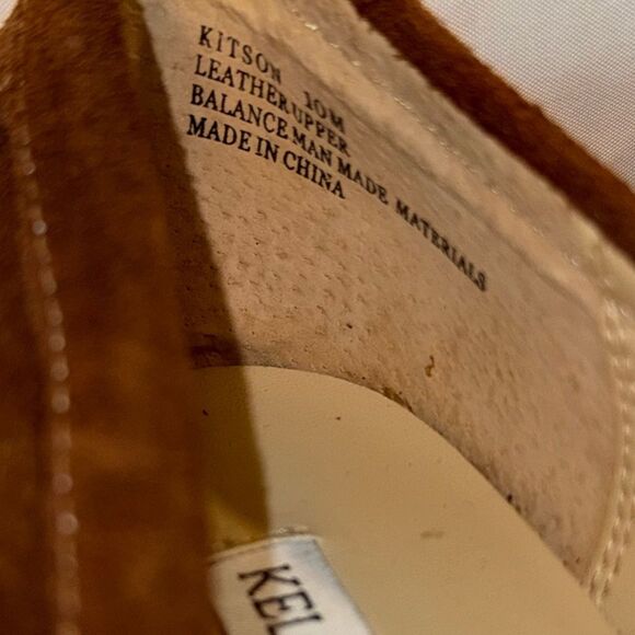 Kelsi Dagger 4” wedge heel brown suede penny loafer size 10 NWOT - Picture 7 of 14